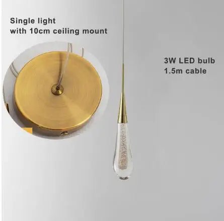 New Modern LED Crystal Chandelier Art Luster - Hans Lumiere