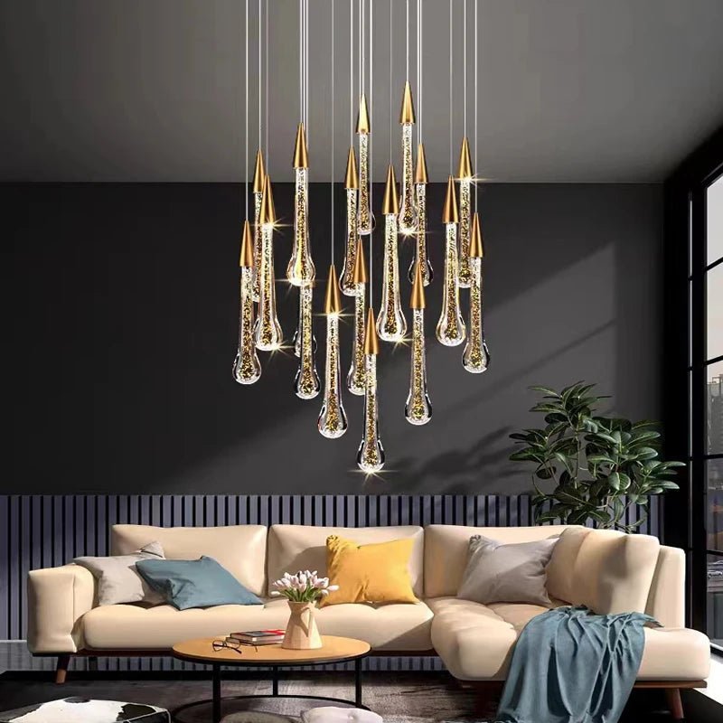 New Modern LED Crystal Chandelier Art Luster - Hans Lumiere