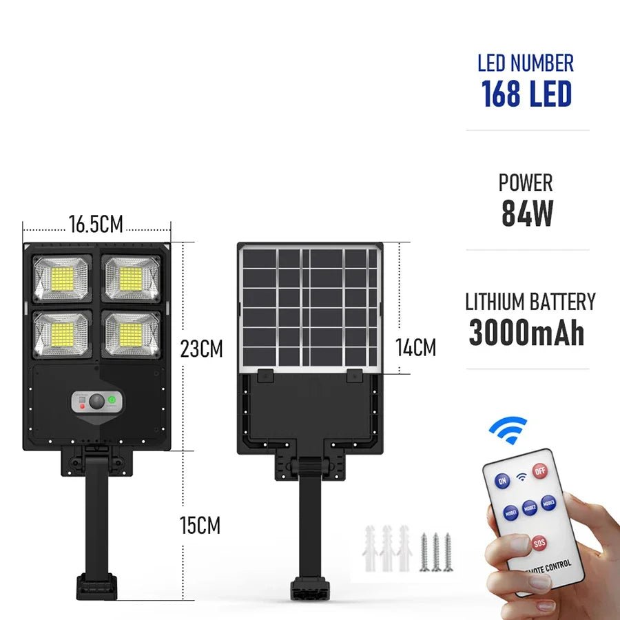 Newest Solar Outdoor Led Street Light With Motion Sensor - Hans Lumiere
