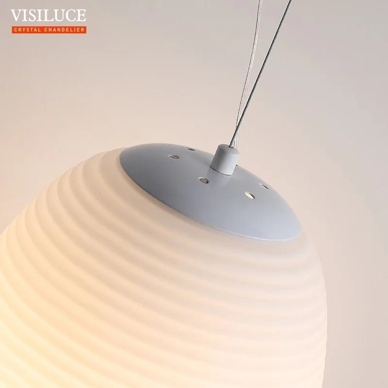 Nodic Style Milky White Glass Modern Pendant Light - Hans Lumiere