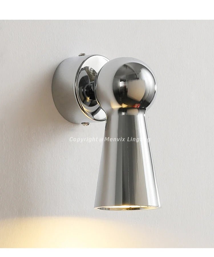 Nordic Chrome Adjustable LED Wall Sconce – Touch Dimmable Reading Light - Hans Lumiere