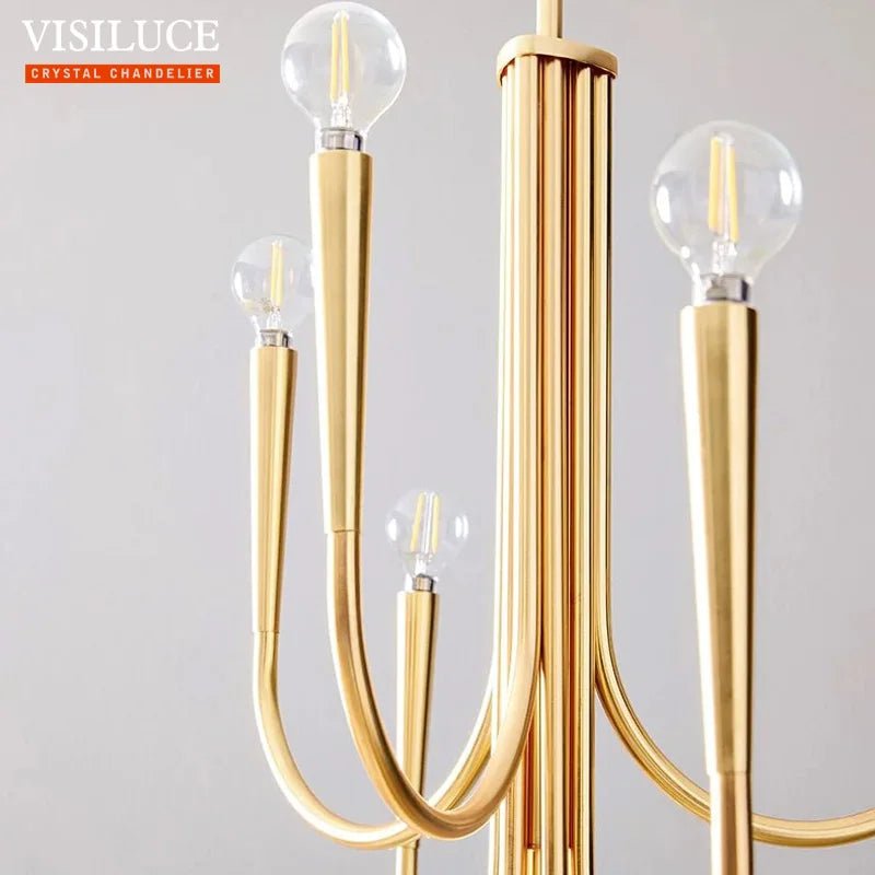 Nordic Copper Gold/Black Chandelier Pendant Light - Hans Lumiere