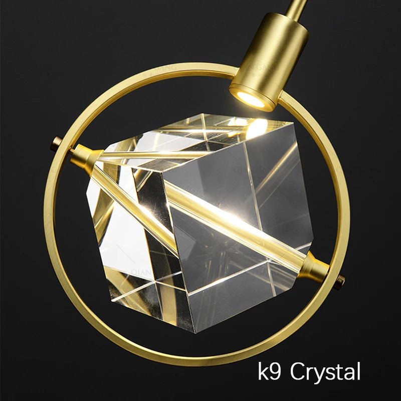 Nordic Crystal Led Pendant Lights Fixture - Hans Lumiere