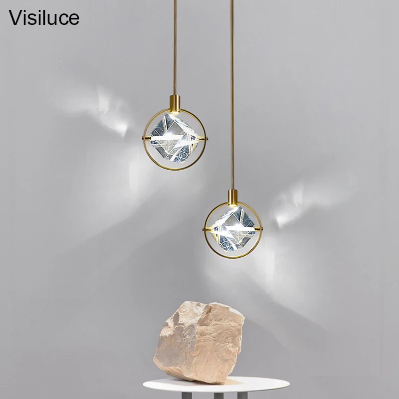 Nordic Crystal Led Pendant Lights Fixture - Hans Lumiere