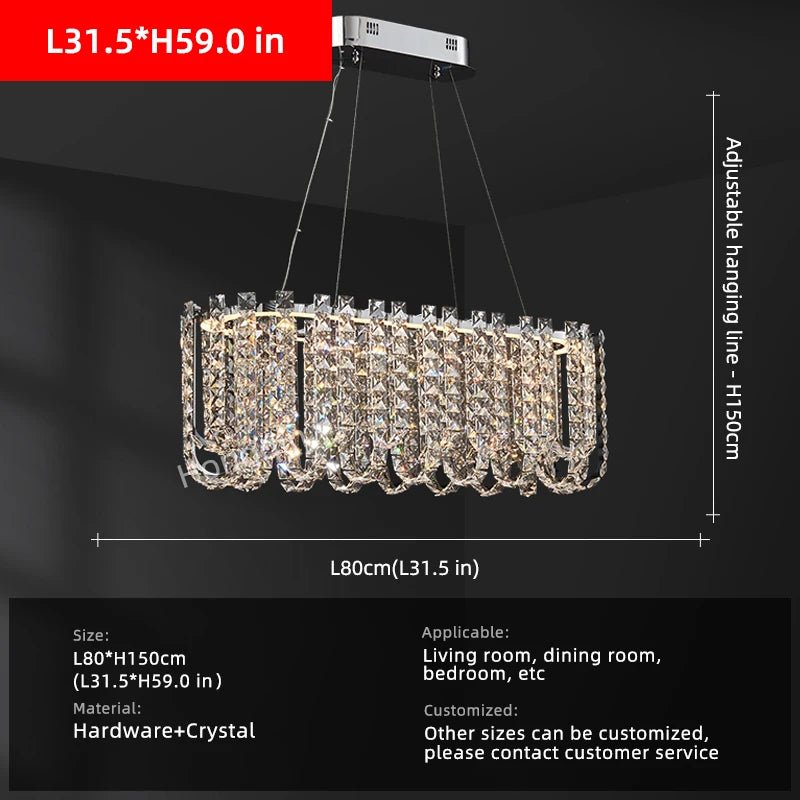 Nordic Crystal Ring Chandelier for Living Room and Dining Room - Hans Lumiere
