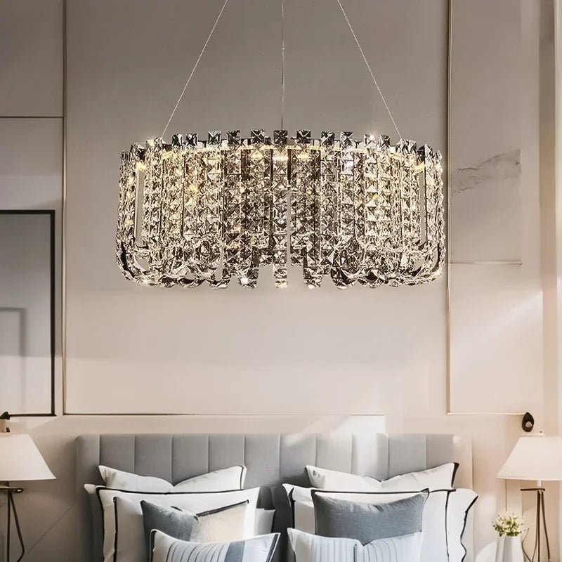Nordic Crystal Ring Chandelier for Living Room and Dining Room - Hans Lumiere