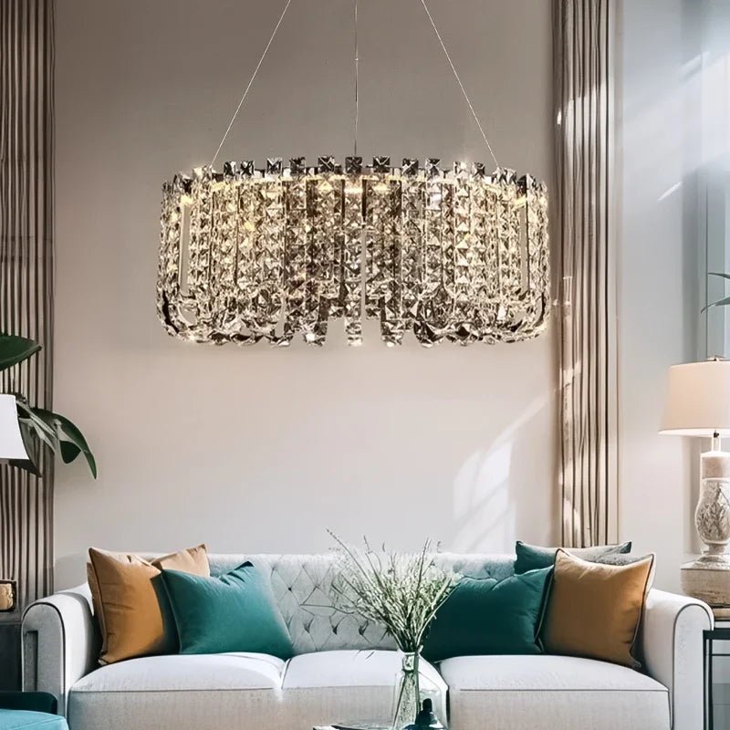 Nordic Crystal Ring Chandelier for Living Room and Dining Room - Hans Lumiere