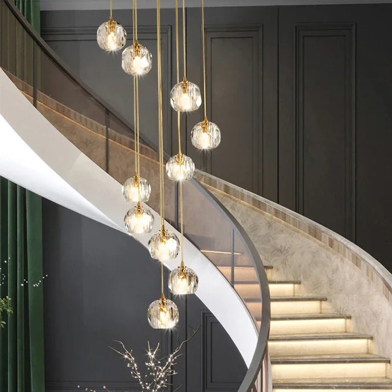 Nordic Design Round Crystal Ball Chandelier - Hans Lumiere