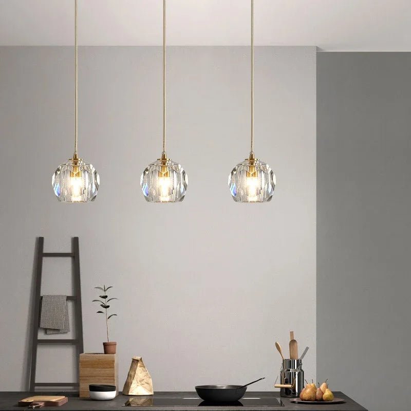 Nordic Design Round Crystal Ball Chandelier - Hans Lumiere