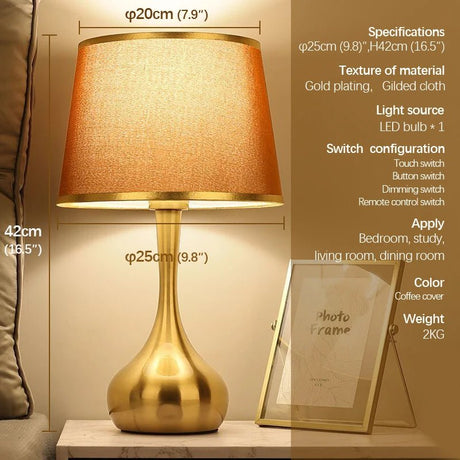 Nordic Dimmable LED Table Lamp - Hans Lumiere