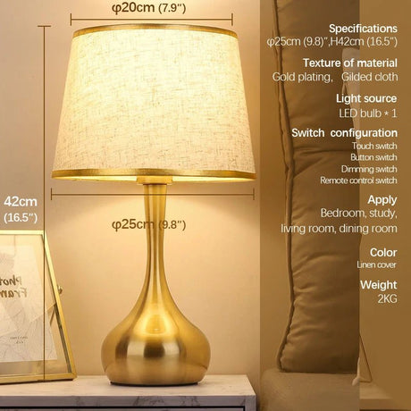 Nordic Dimmable LED Table Lamp - Hans Lumiere