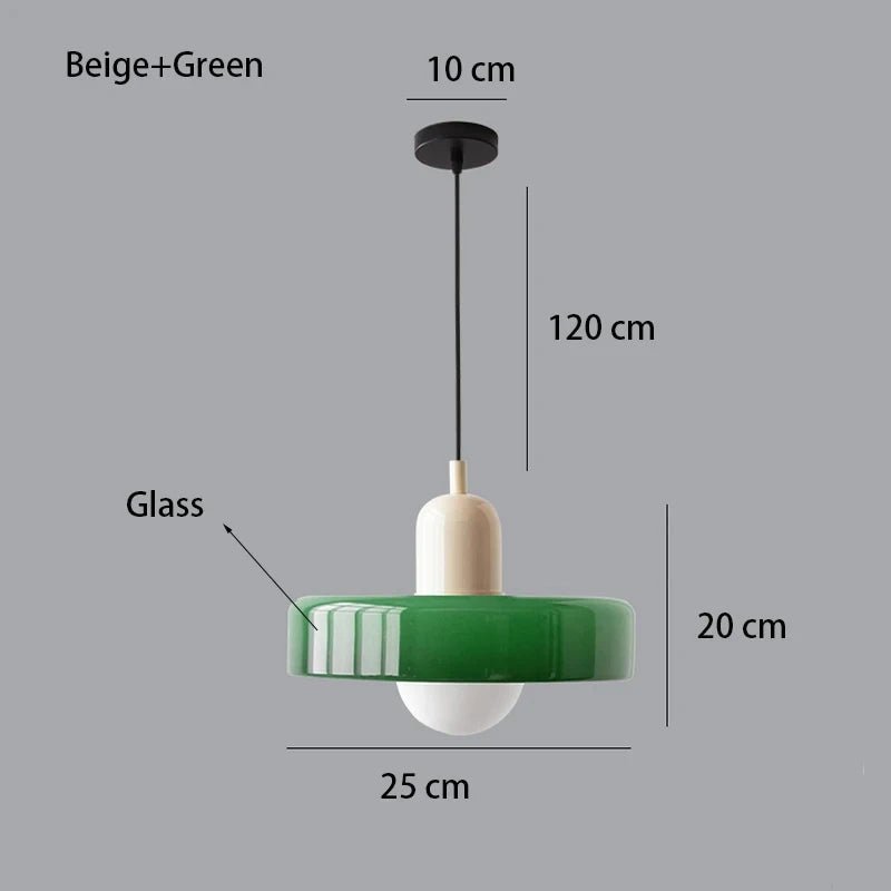 Nordic Glass Bauhaus Chandelier – Retro Pendant Light for Dining & Living Room - Hans Lumiere