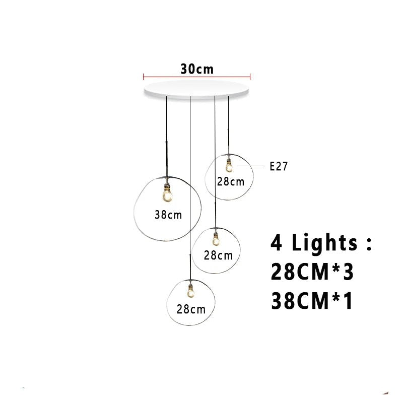 Nordic Lava Glass Multi-Color LED Cluster Pendant – Statement Chandelier - Hans Lumiere