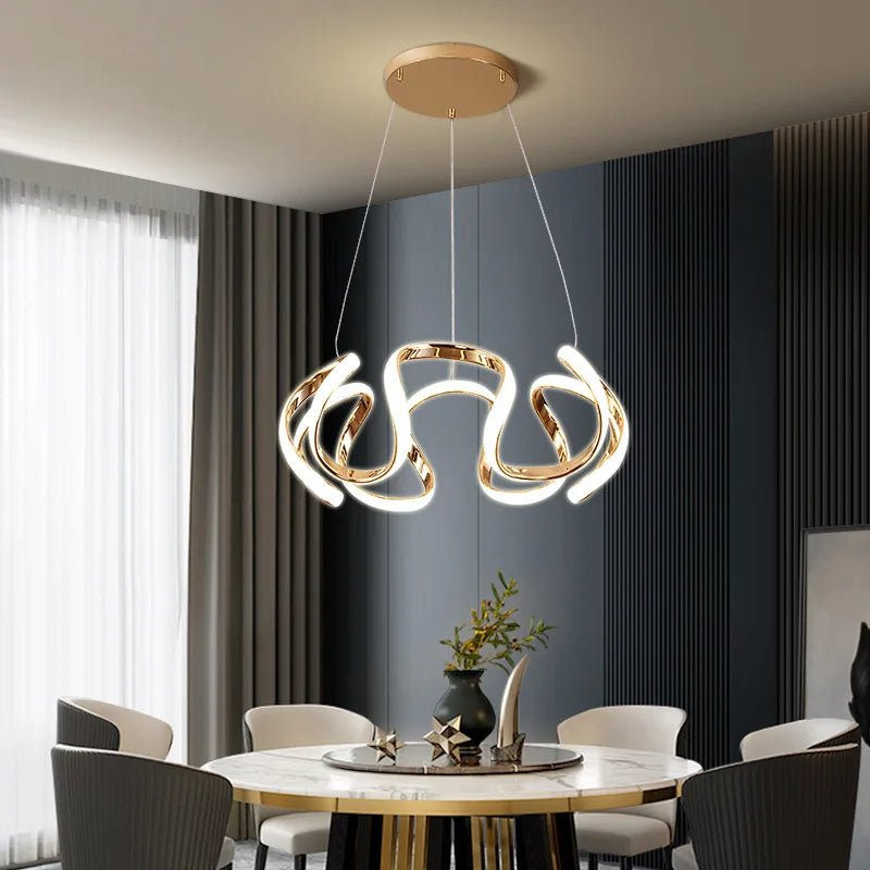 Nordic Luxury Creative LED Ceiling Chandelier With Remote Control - Hans Lumiere