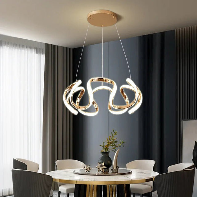 Nordic Luxury Creative LED Ceiling Chandelier With Remote Control - Hans Lumiere