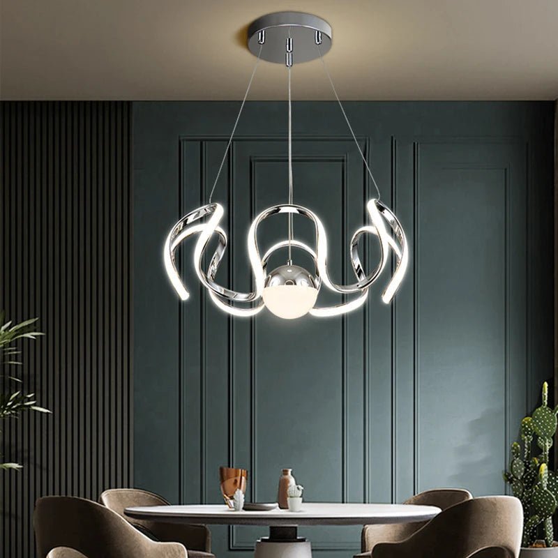 Nordic Luxury Creative LED Ceiling Chandelier With Remote Control - Hans Lumiere