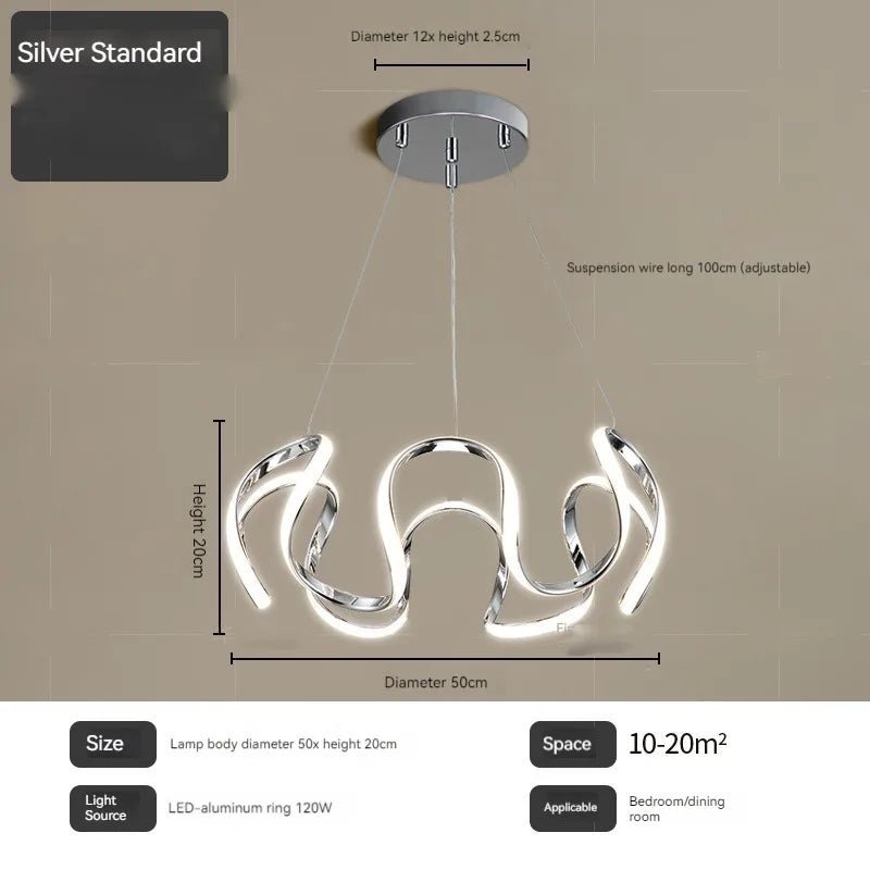 Nordic Luxury Creative LED Ceiling Chandelier With Remote Control - Hans Lumiere