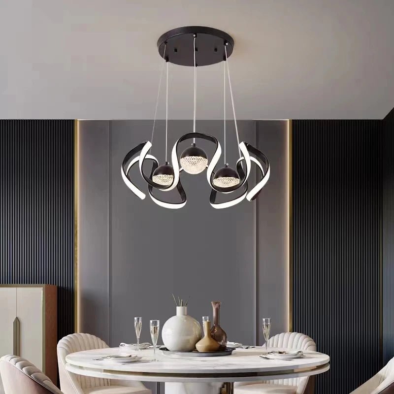 Nordic Luxury Creative LED Ceiling Chandelier With Remote Control - Hans Lumiere