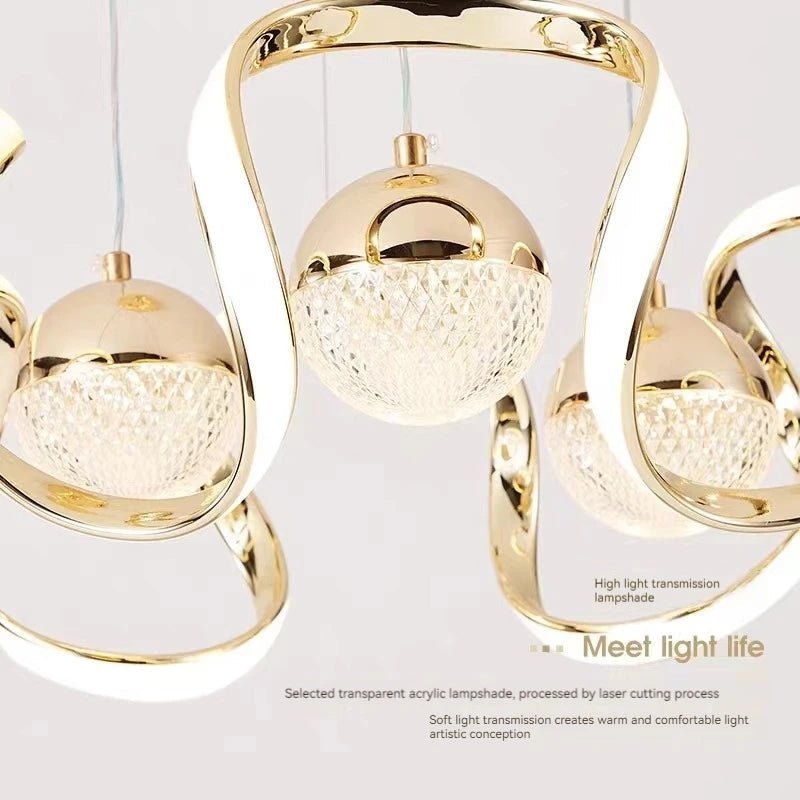 Nordic Luxury Creative LED Ceiling Chandelier With Remote Control - Hans Lumiere