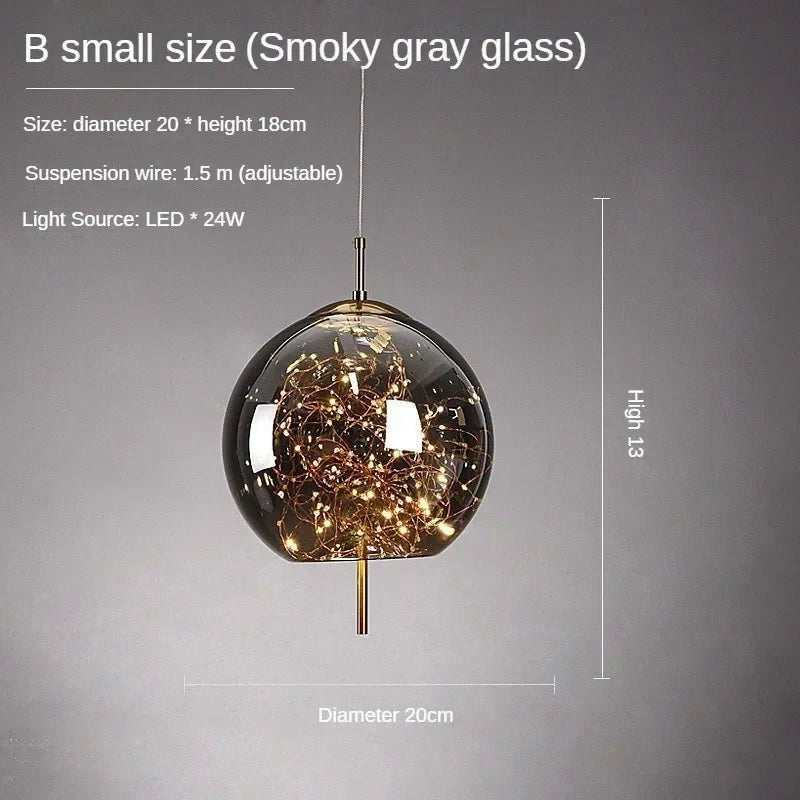 Nordic Luxury Long Line Net Red Bedside Chandelier - Hans Lumiere