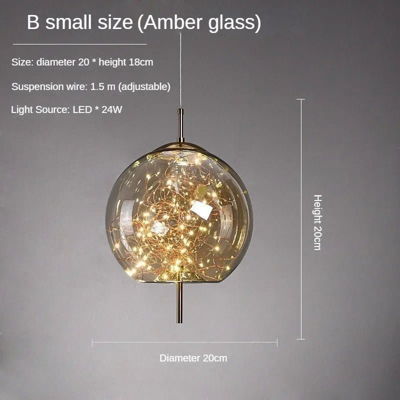 Nordic Luxury Long Line Net Red Bedside Chandelier - Hans Lumiere