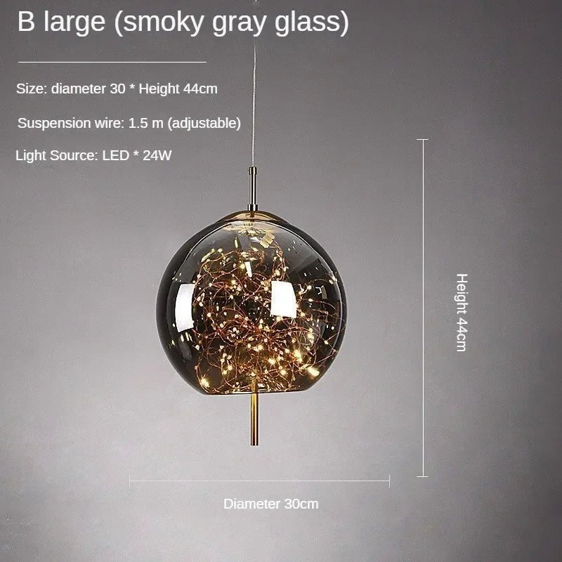 Nordic Luxury Long Line Net Red Bedside Chandelier - Hans Lumiere