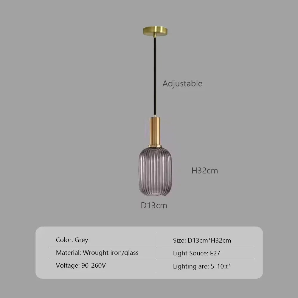 Nordic Minimalist Glass Pendant Light for Dining Room, Kitchen & Bedside - Hans Lumiere