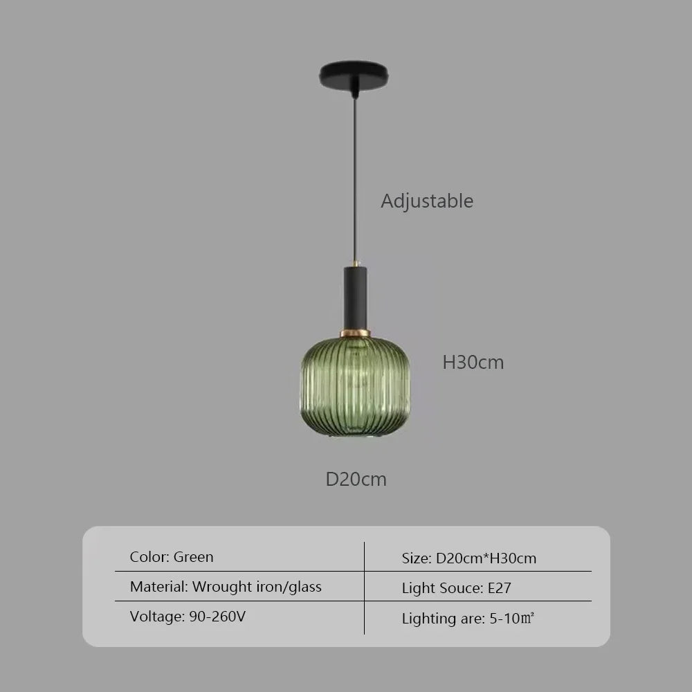Nordic Minimalist Glass Pendant Light for Dining Room, Kitchen & Bedside - Hans Lumiere