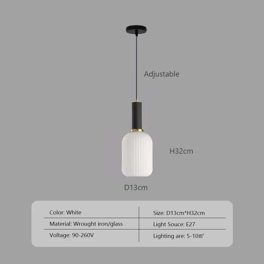 Nordic Minimalist Glass Pendant Light for Dining Room, Kitchen & Bedside - Hans Lumiere