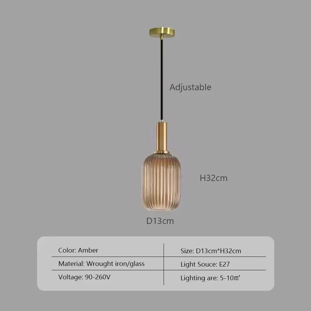 Nordic Minimalist Glass Pendant Light for Dining Room, Kitchen & Bedside - Hans Lumiere