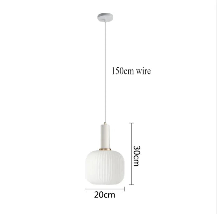 Nordic Minimalist Glass Pendant Light for Dining Room, Kitchen & Bedside - Hans Lumiere