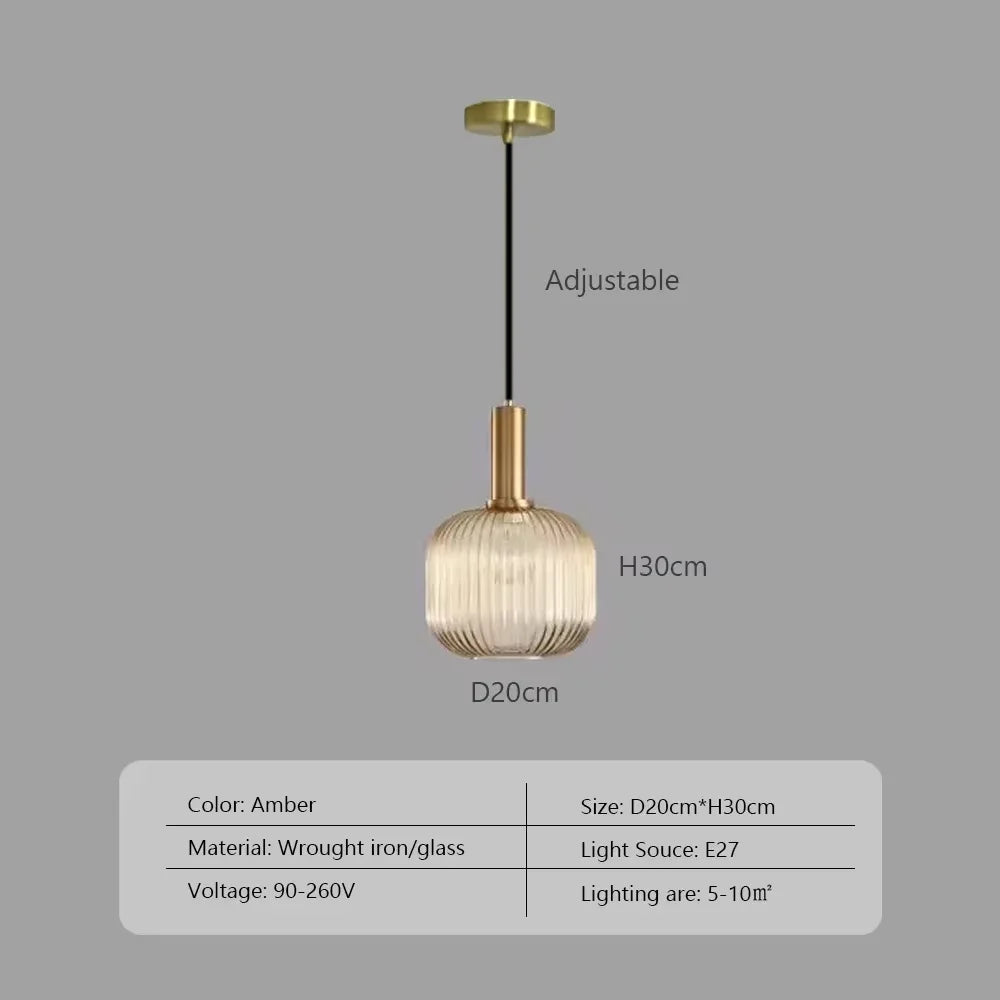 Nordic Minimalist Glass Pendant Light for Dining Room, Kitchen & Bedside - Hans Lumiere