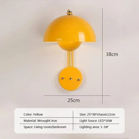 Nordic Minimalist Multicolor LED Iron Wall Sconce - Hans Lumiere
