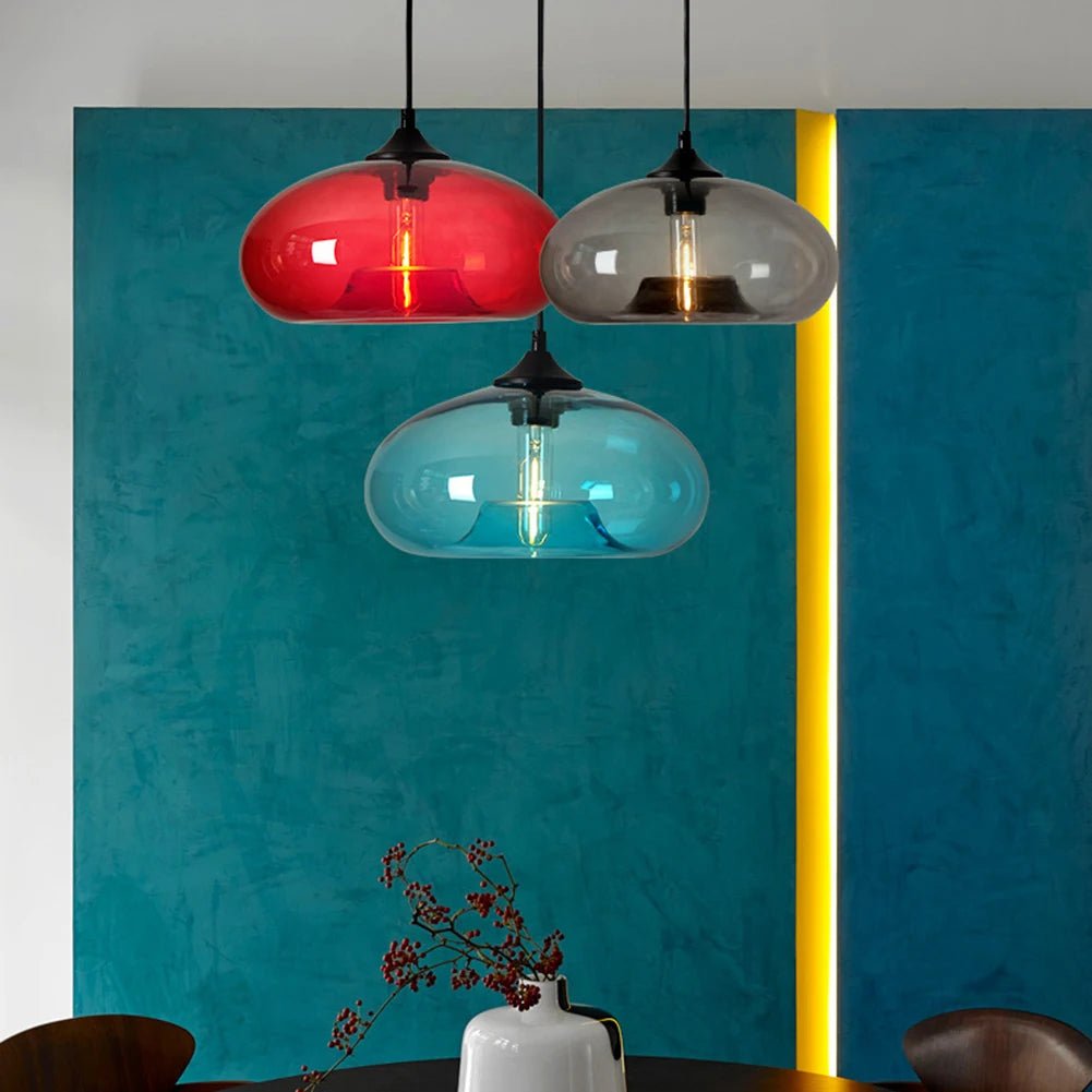 Nordic Striped Glass Chandelier Modern Pendant Light - Hans Lumiere