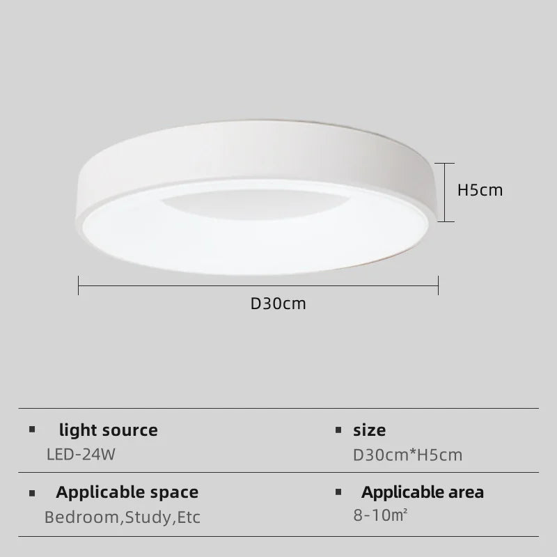 Nordic Wood Grain LED Ceiling Light – Dimmable Ultra-Thin Flush Mount - Hans Lumiere