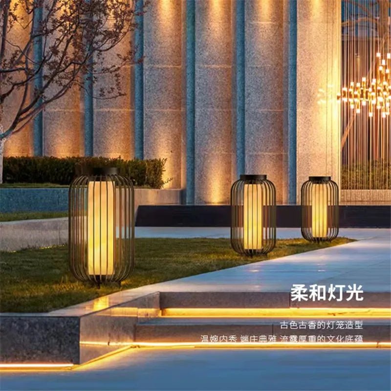 Outdoor Dolomite Solar LED Lawn Lamp - Hans Lumiere