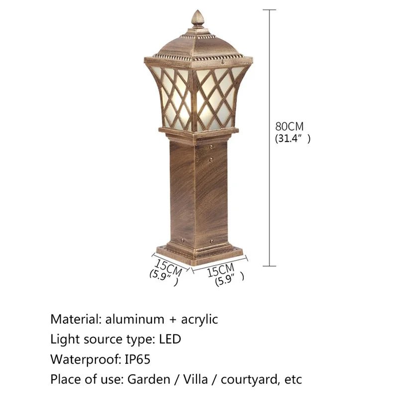 Outdoor Garden Light Classical Lawn Lamp - Hans Lumiere