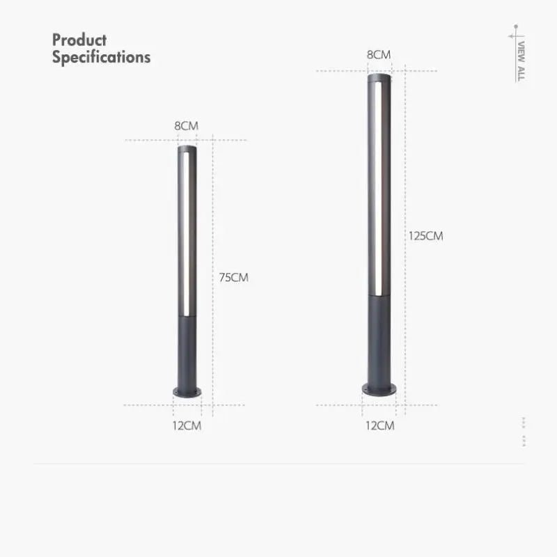 Outdoor Overlong Trihedral Luminescence LED Lawn Light - Hans Lumiere