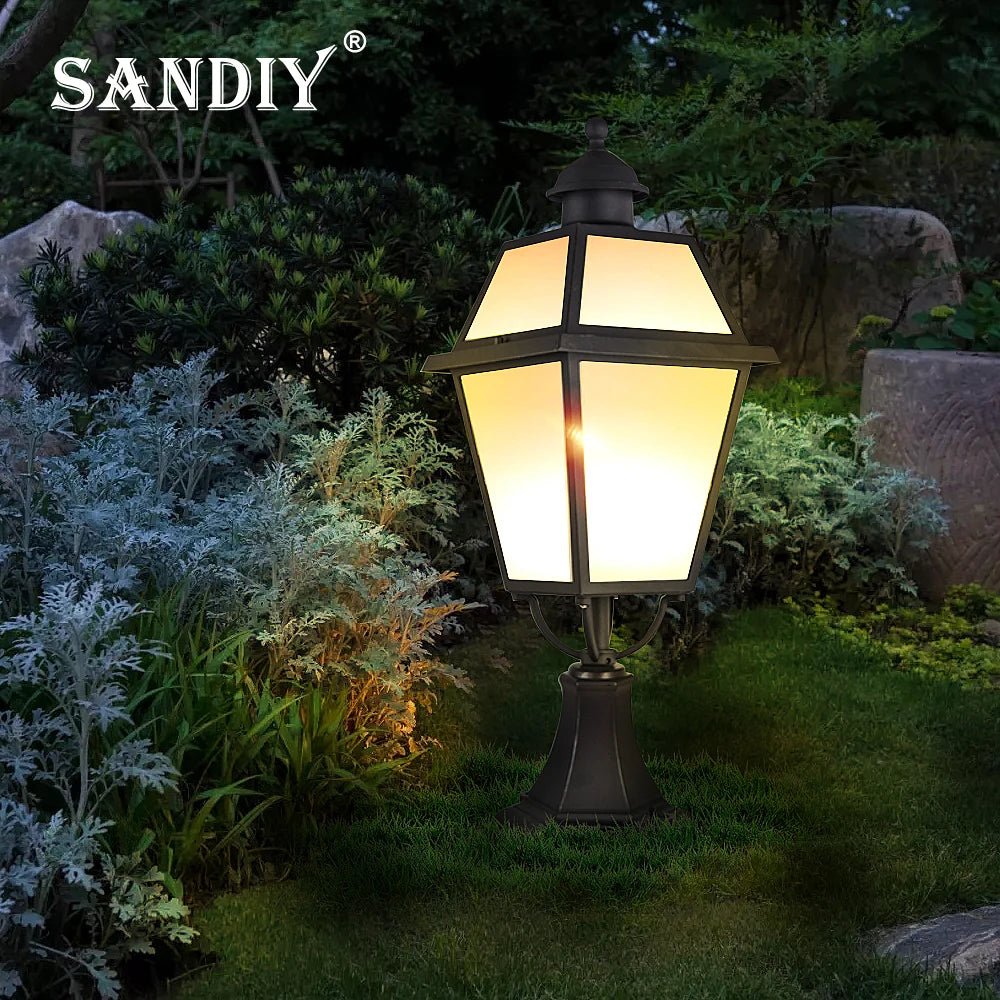 Outdoor Porch Light Pillar Wall Lamp - Hans Lumiere