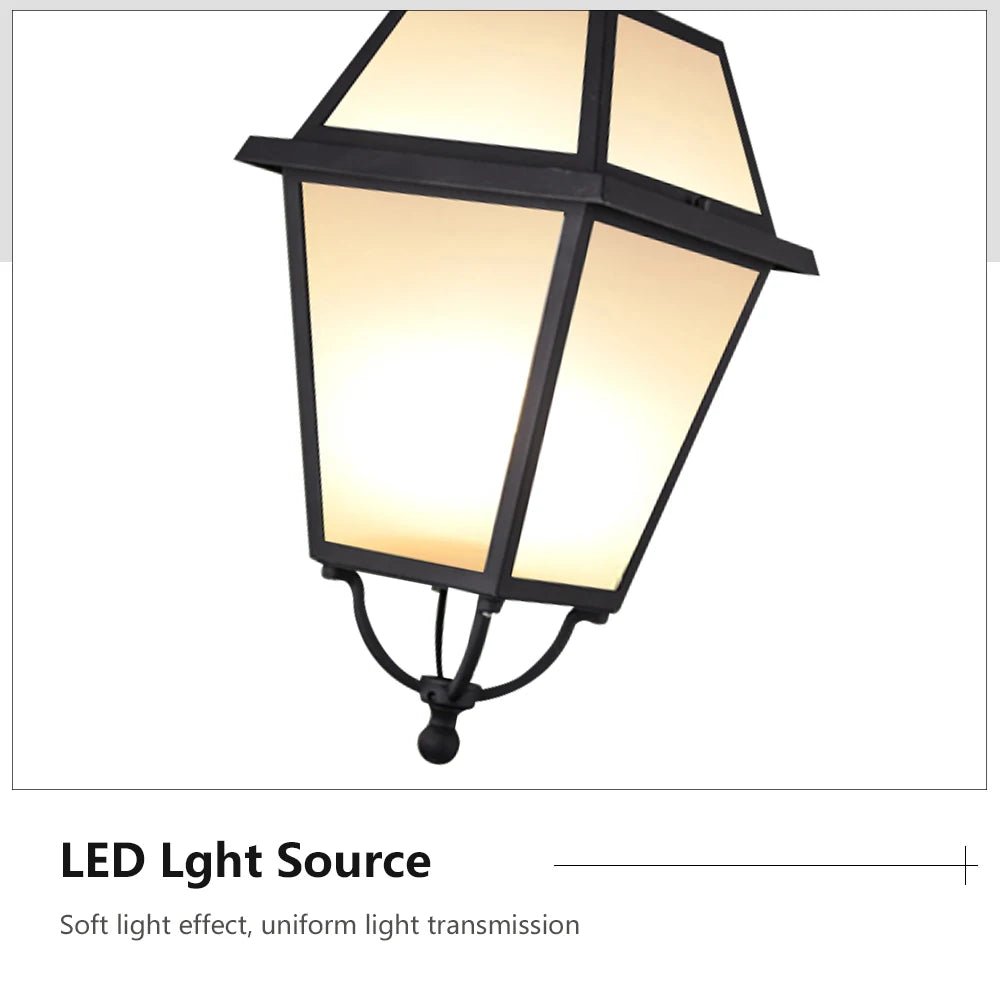 Outdoor Porch Light Pillar Wall Lamp - Hans Lumiere