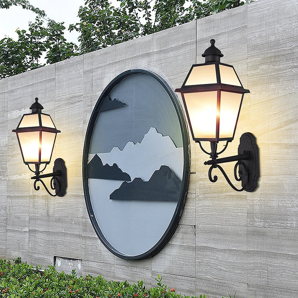 Outdoor Porch Light Pillar Wall Lamp - Hans Lumiere