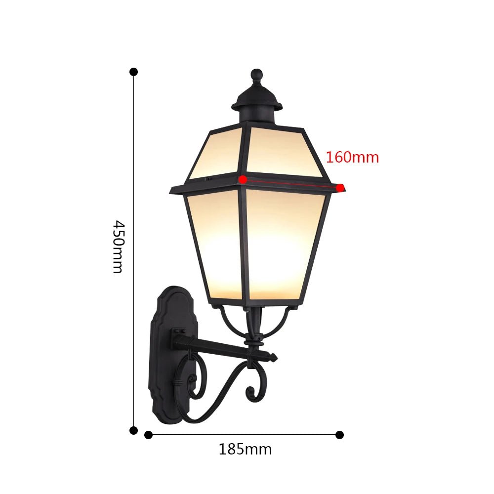 Outdoor Porch Light Pillar Wall Lamp - Hans Lumiere