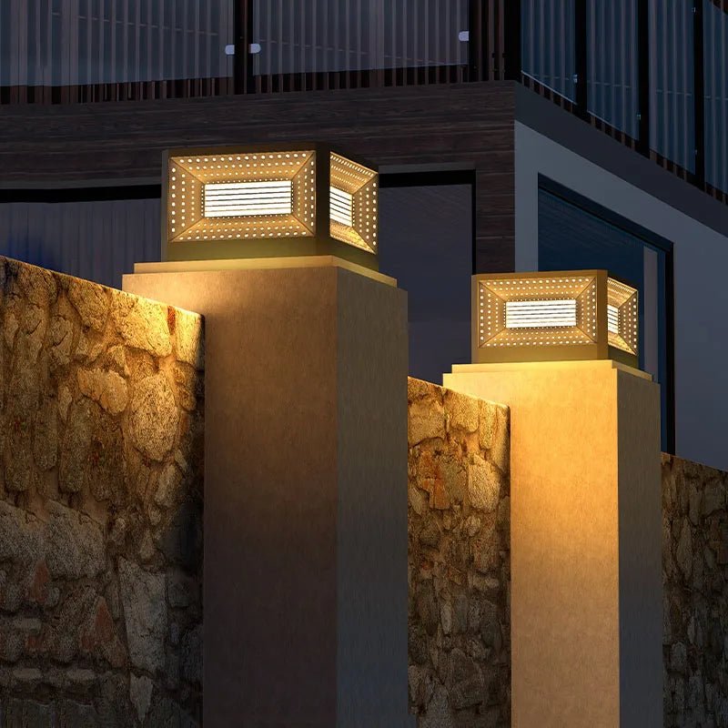Outdoor Solar Courtyard Pillar Lamp - Hans Lumiere