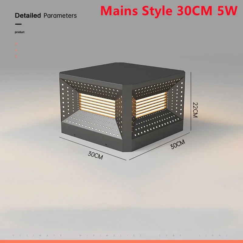Outdoor Solar Courtyard Pillar Lamp - Hans Lumiere