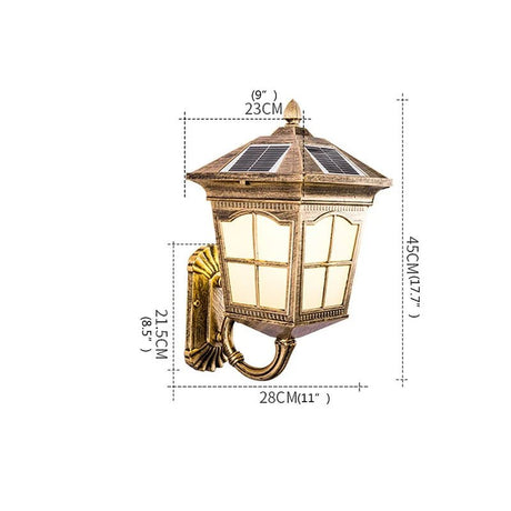 Outdoor Solar LED Wall Sconces Light - Hans Lumiere