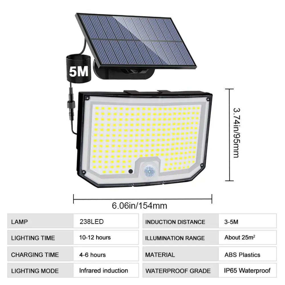 Outdoor Solar Powered LED Security Lights - Hans Lumiere