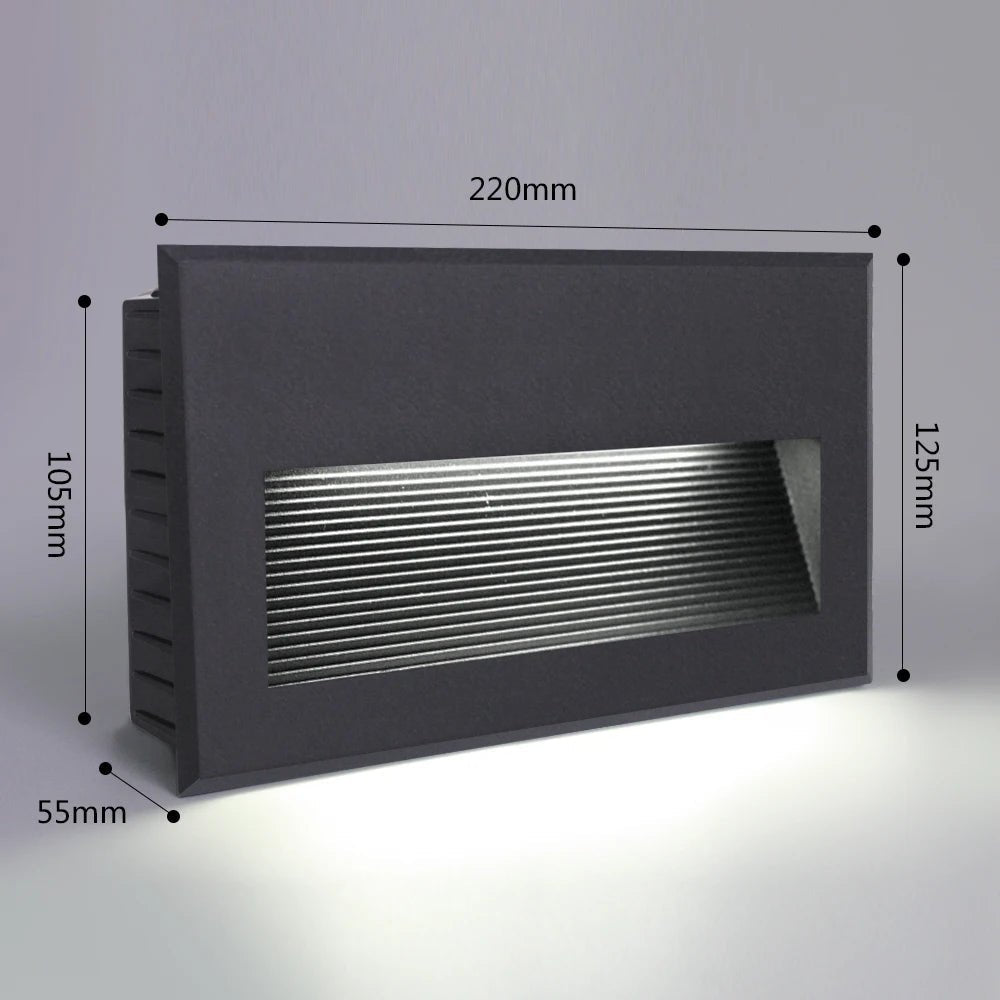 Outdoor Step & Stair Light Embedded Wall Lamp - Hans Lumiere