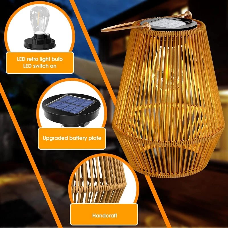 Outdoor Waterproof Hand Woven Solar Lights - Hans Lumiere