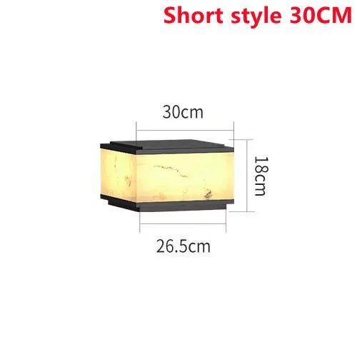 Outdoor Waterproof Laminated Marble LED Lawn Lamp - Hans Lumiere