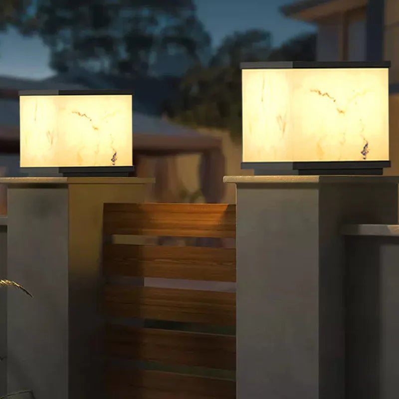 Outdoor Waterproof Laminated Marble LED Lawn Lamp - Hans Lumiere